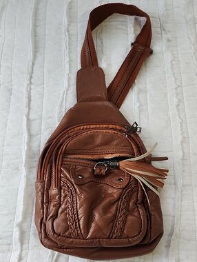 Cognac Brown Mini Backpack - NWOT